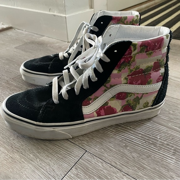 Vans Sk8-Hi Romantic Floral High Top Skate Sneaker Genuine Suede Womens Size 8 - Picture 4 of 11